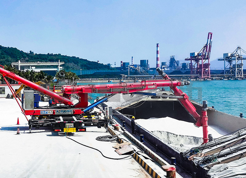 800-5000 DWT 150-500 t/h Lodní vykladač namontovaný na vozidle